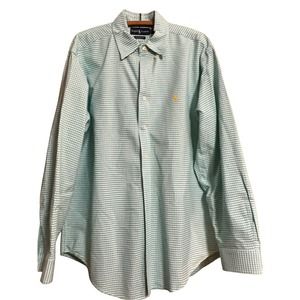 Ralph Lauren Men's Size 2XL Button-Down Shirt Classic Fit GreenPlaid Long Sleeve